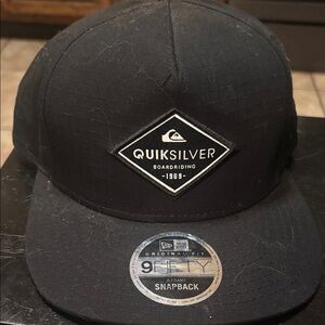 Quiksilver Black Logo Snapback Hat